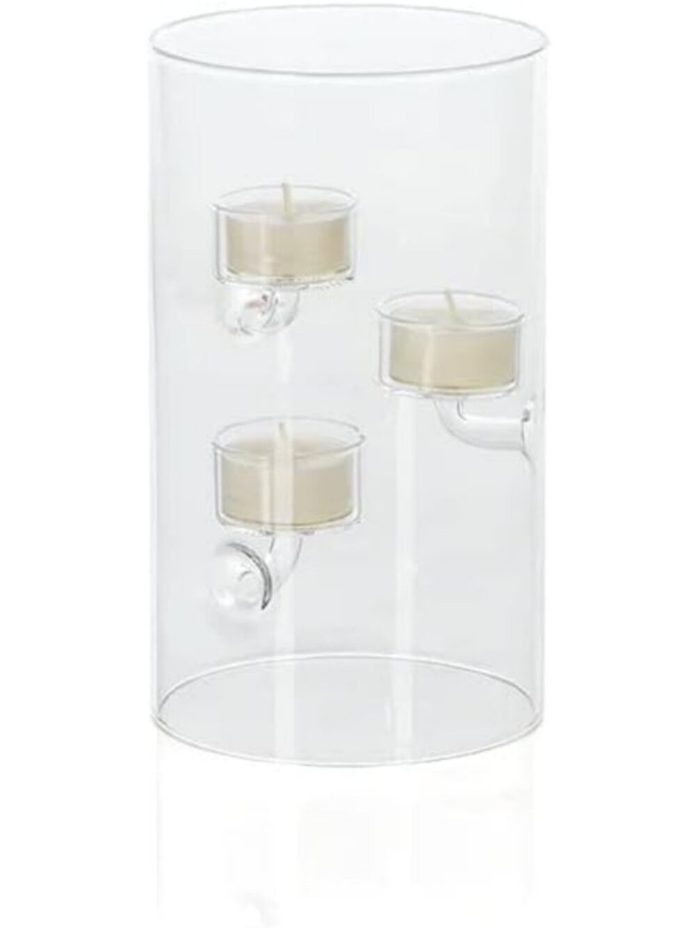 Hurricane Lantern-Shaped Glass Tealight Holders - Elegant Suspended Decor